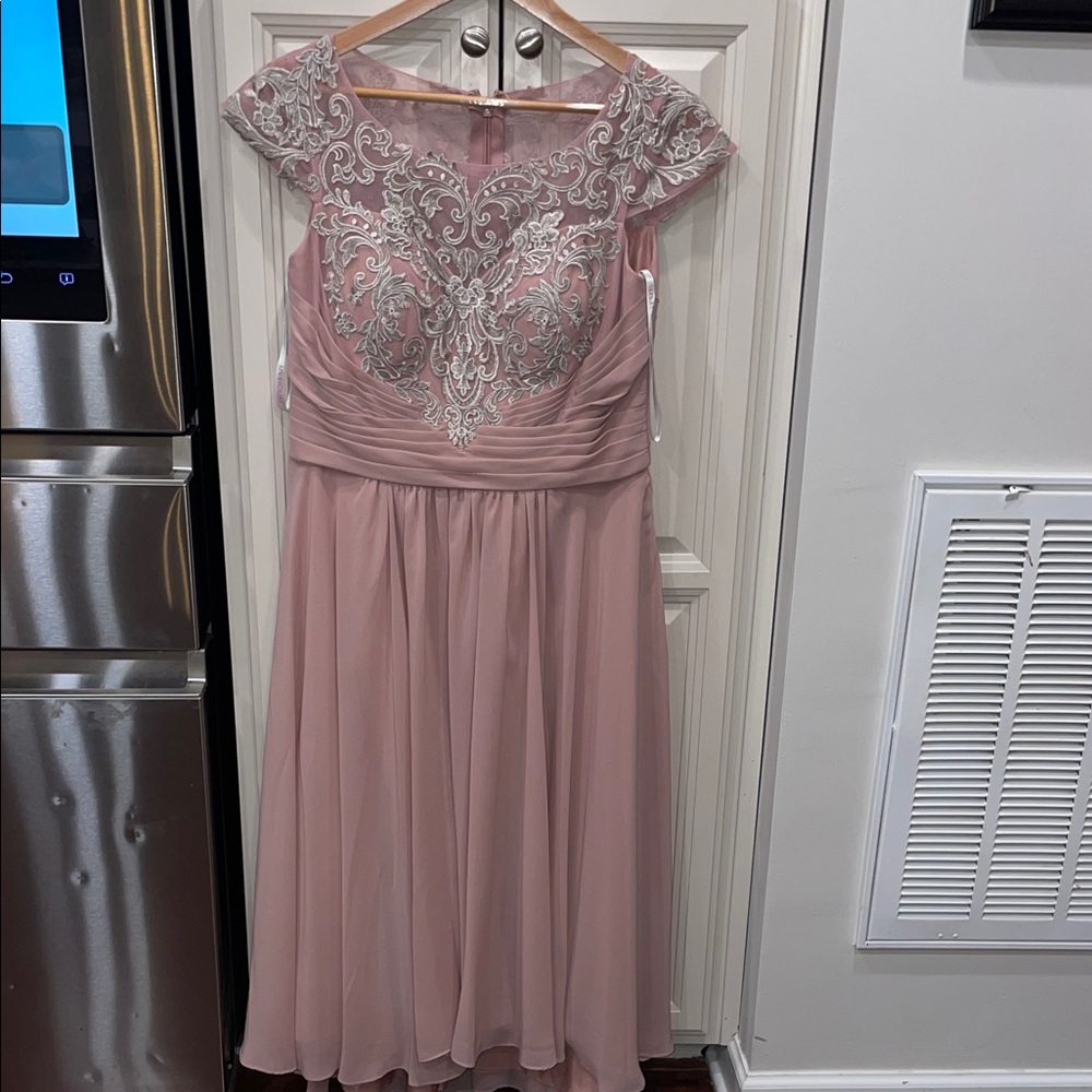 JJs House Blush Embroidered Midi Dress